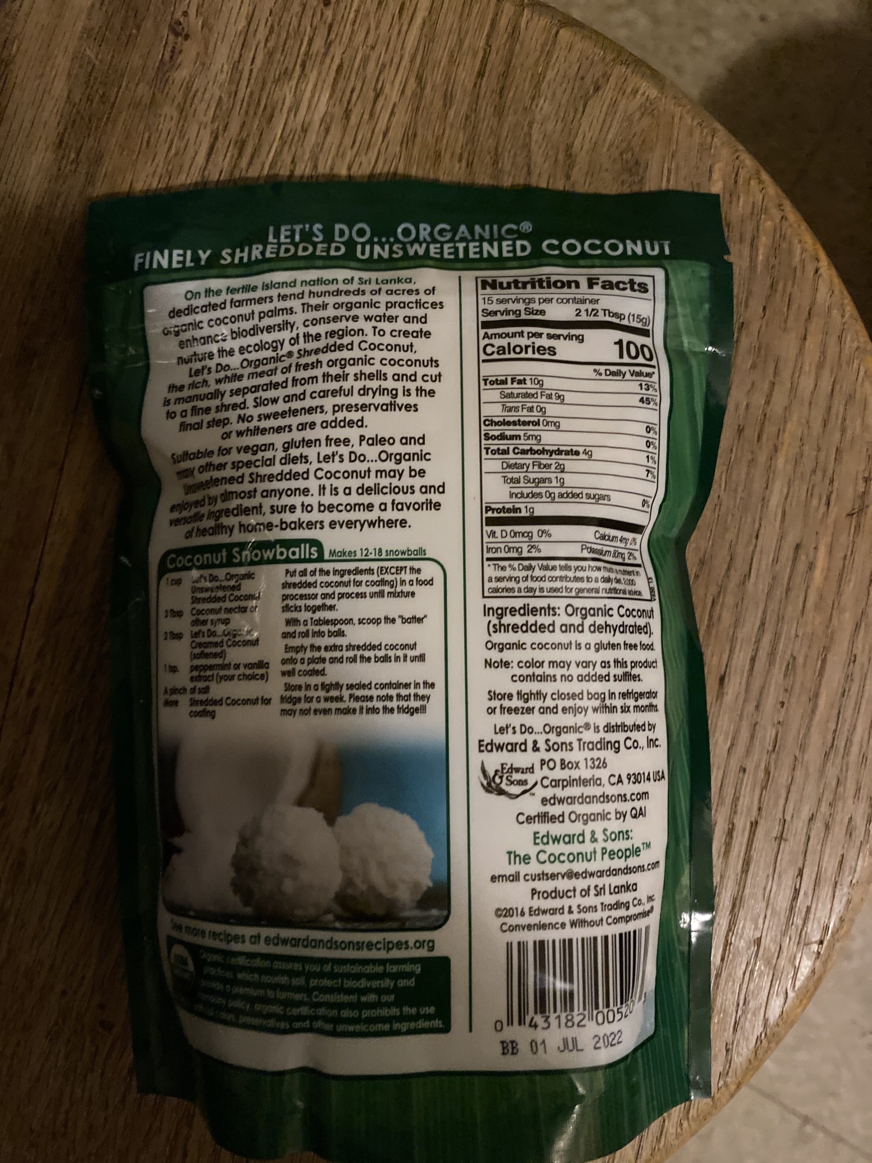 Let's Do Organic Organic Coconut (shredded and dehydrated) packshot