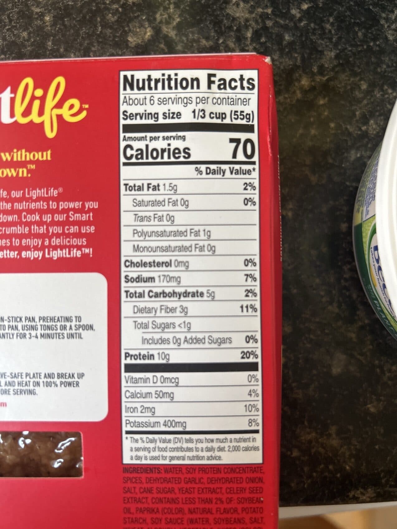 Lightlife Foods Meatless Mexican Crumbles packshot