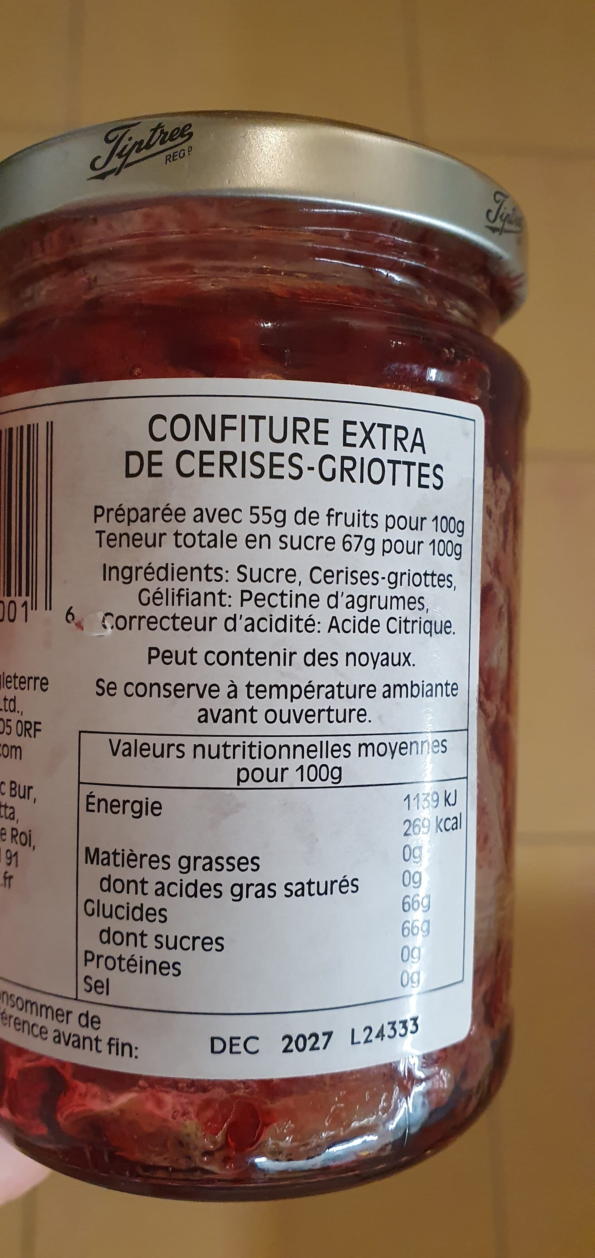 Tiptree Morello Cherry Jam packshot