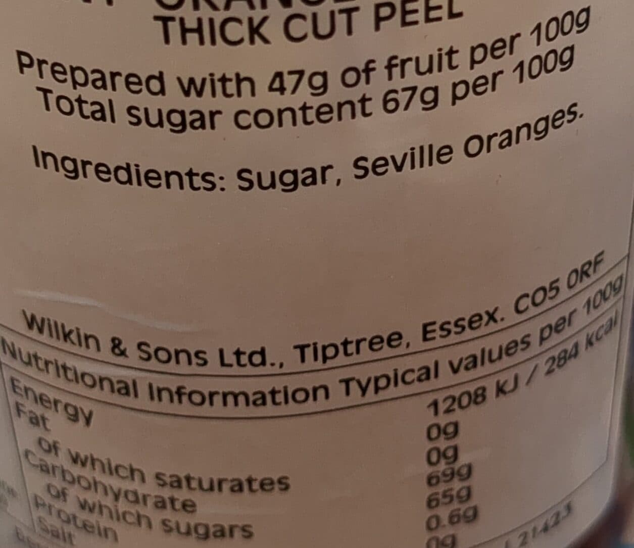 Wilkin & Sons Ltd. Tawny Orange Thick Cut Marmalade packshot