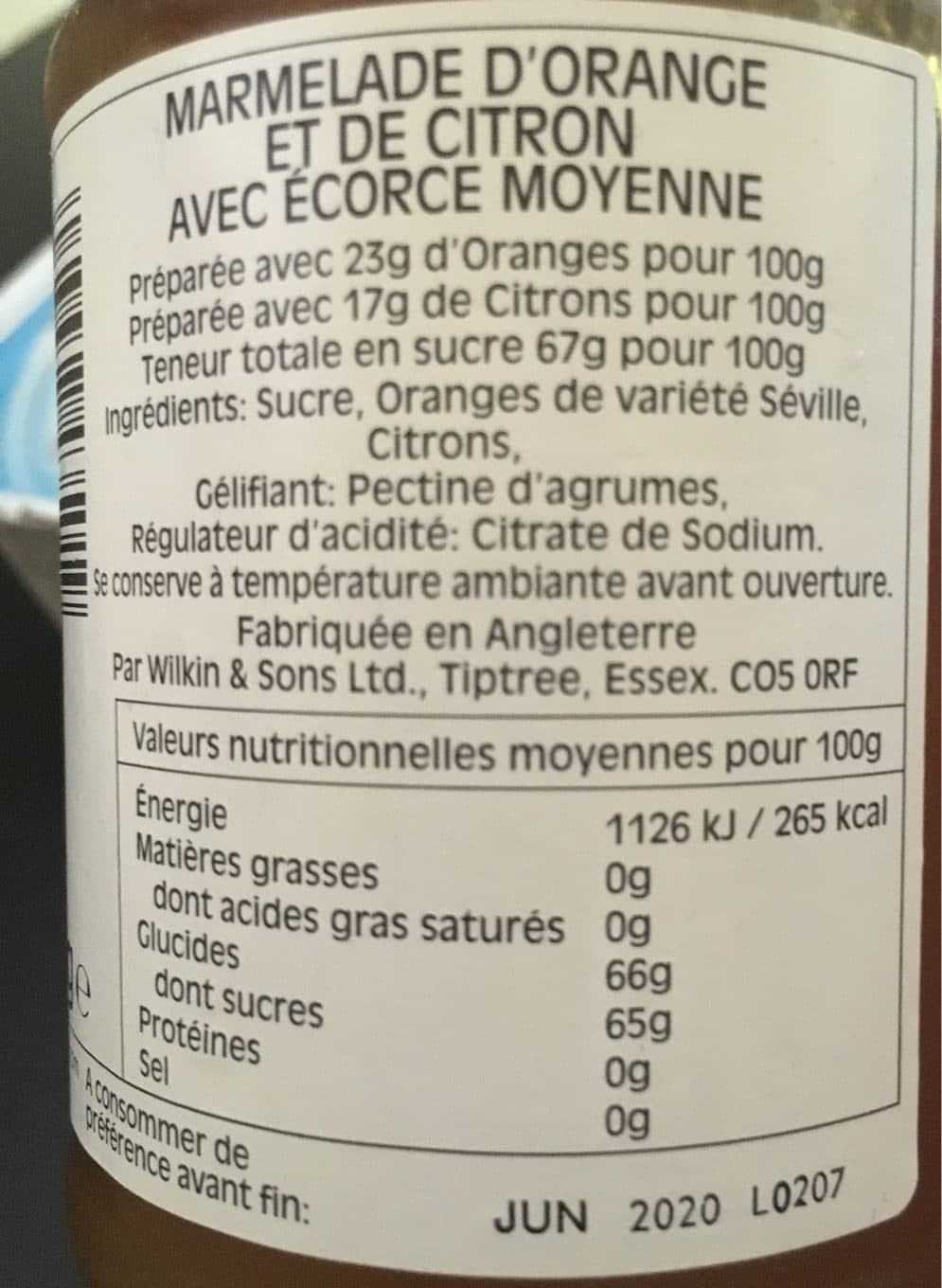Wilkin sons ltd Marmelade D'orange Et De Citron Avec écorces Moyenne packshot