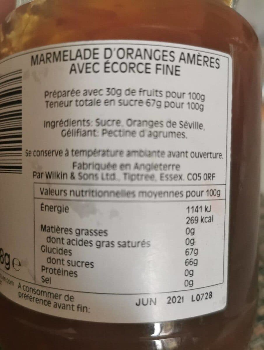 Tiptree Orange Marmalade Fine Cut packshot