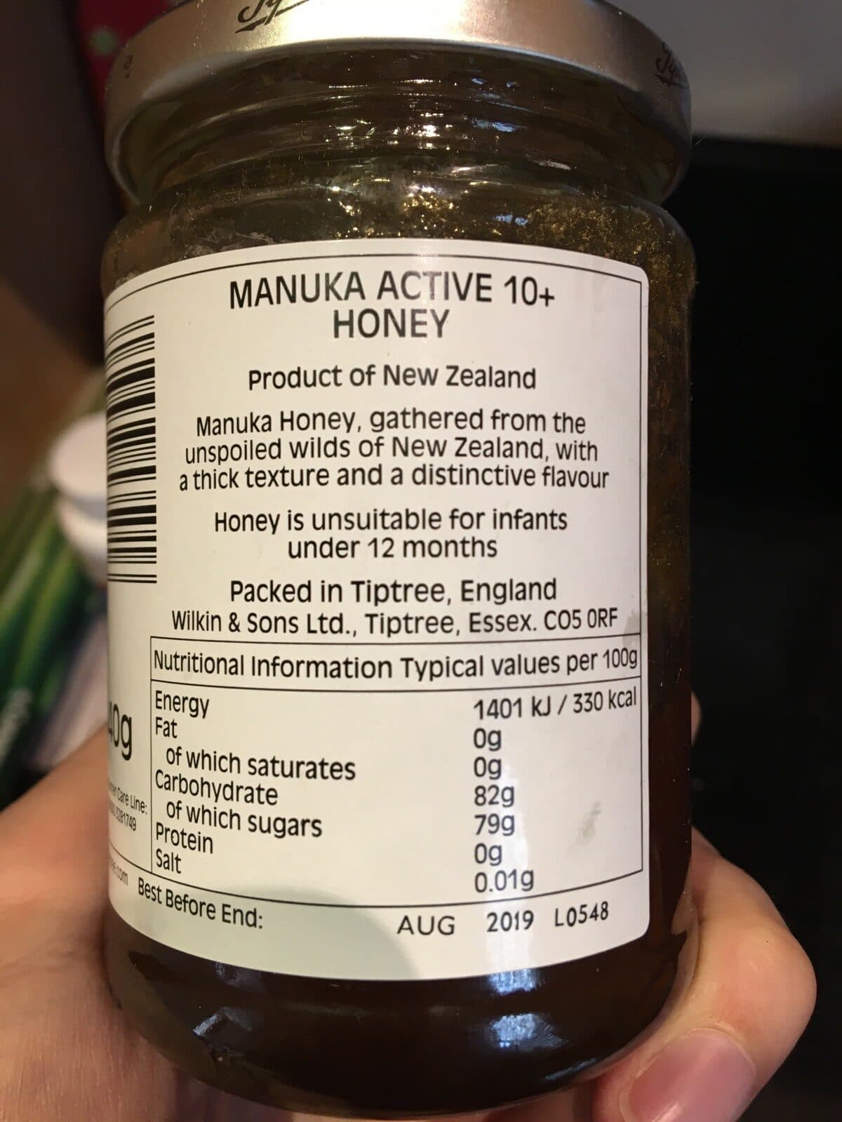 WILKIN & SONS Ltd MANUKA ACTIVE 10+ packshot