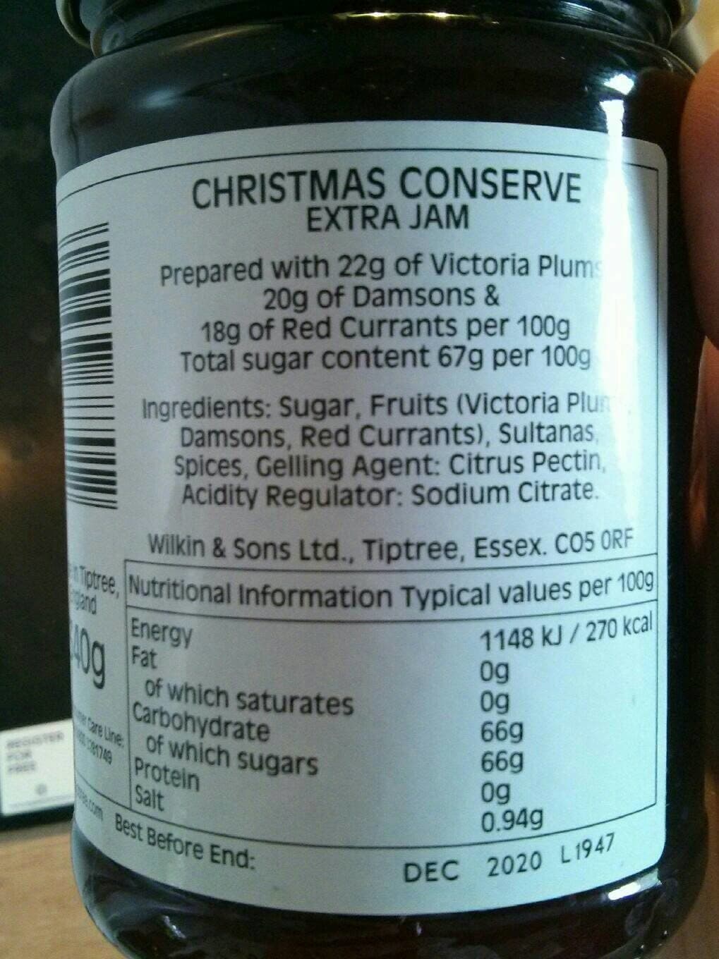 Tiptree Original Spiced Fruit Christmas Conserve packshot