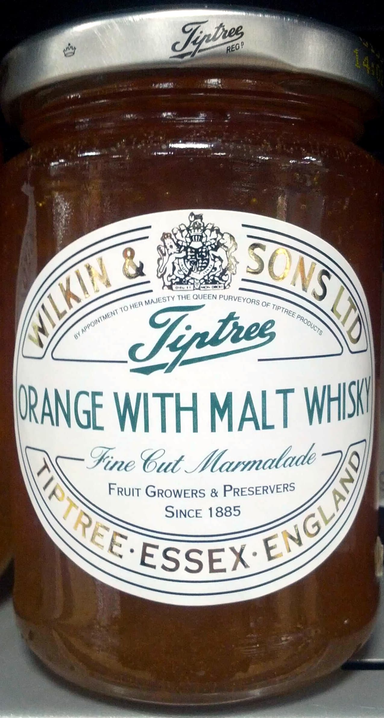 Tiptree Pure Orange Marmalade With Malt Whiskey packshot
