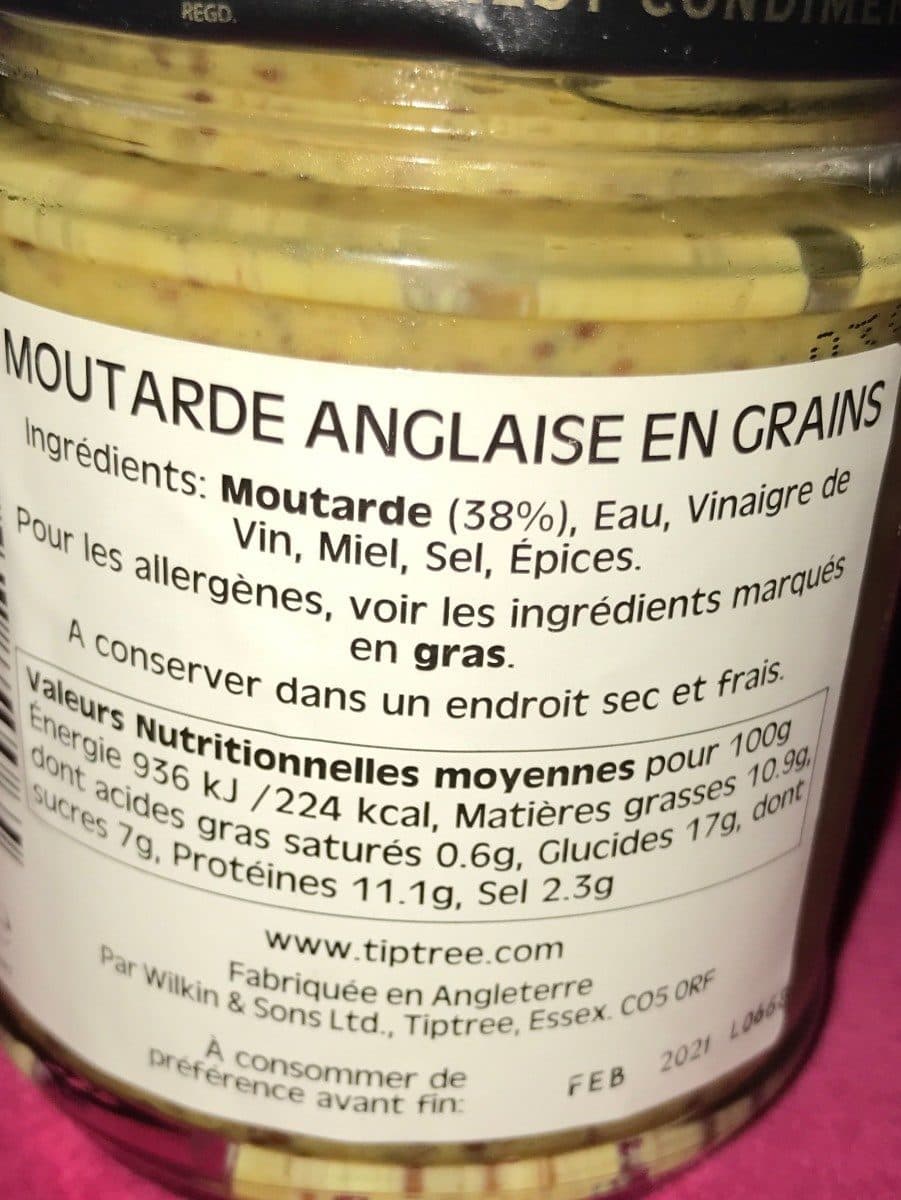 Tiptree Sons Ltd Tiptree English Wholegrain Mustard packshot