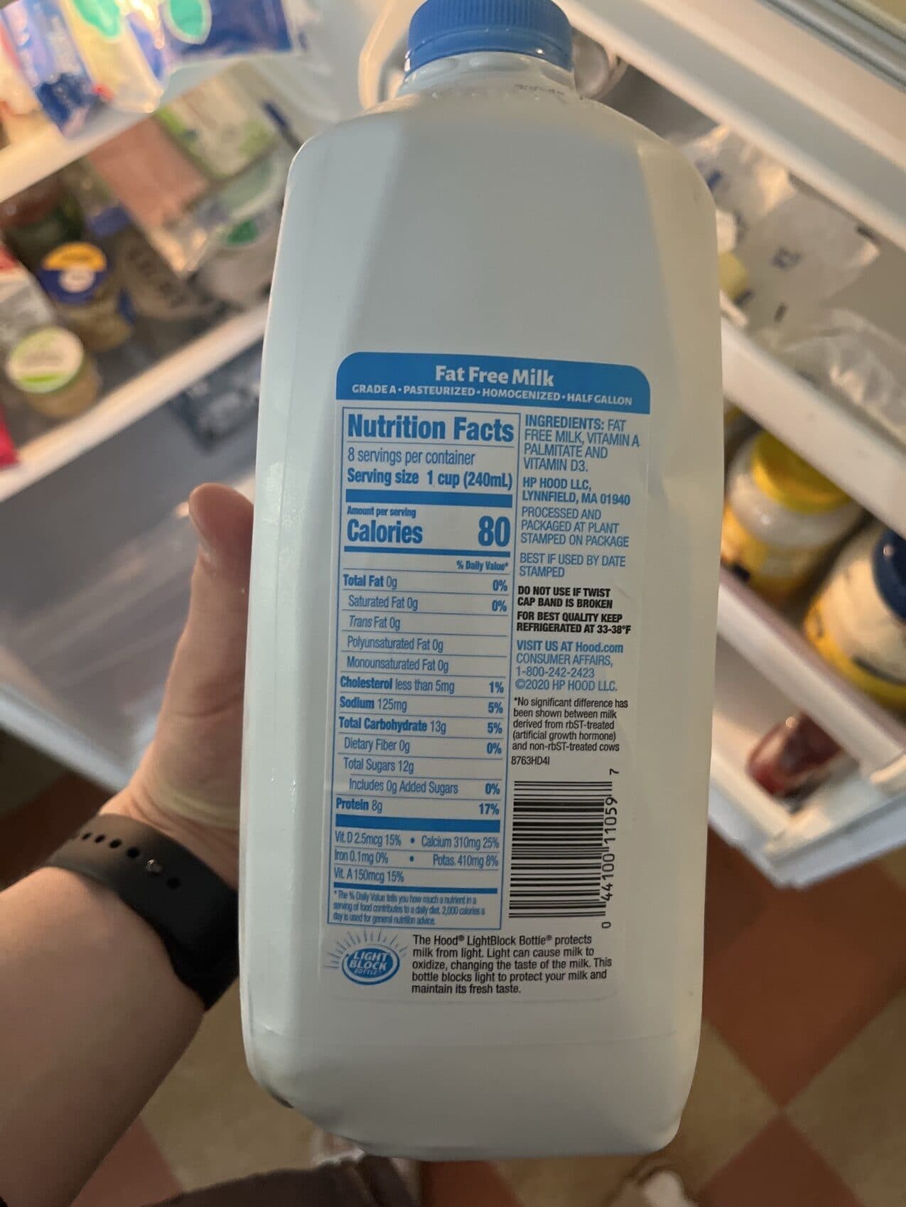 Hood Fat Free Milk packshot