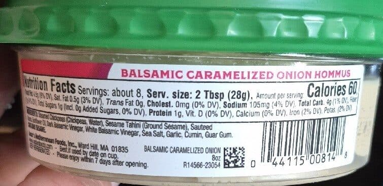 Cedar's Balsamic Caramelized Onion Hommus packshot