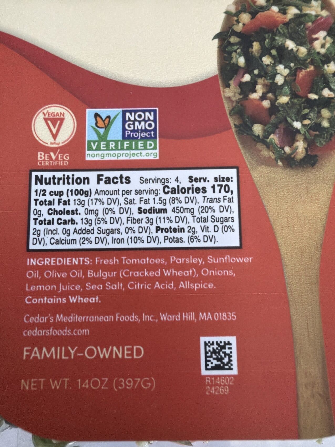 Cedar's Taboule Salad packshot
