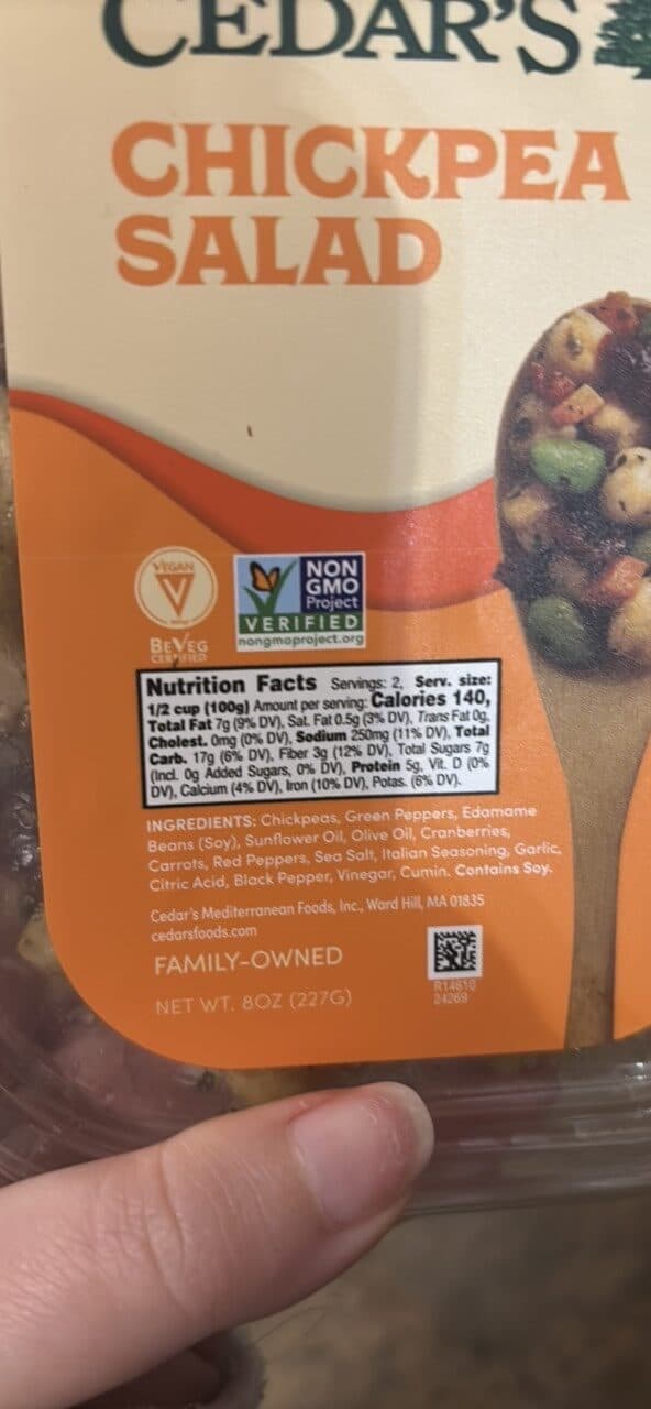 Cedar's Chickpea Salad packshot
