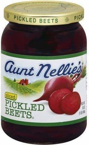 Aunt Nellie's sliced PICKLED BEETS packshot