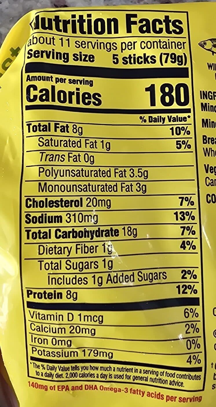 Gorton's Minced Fish Sticks packshot