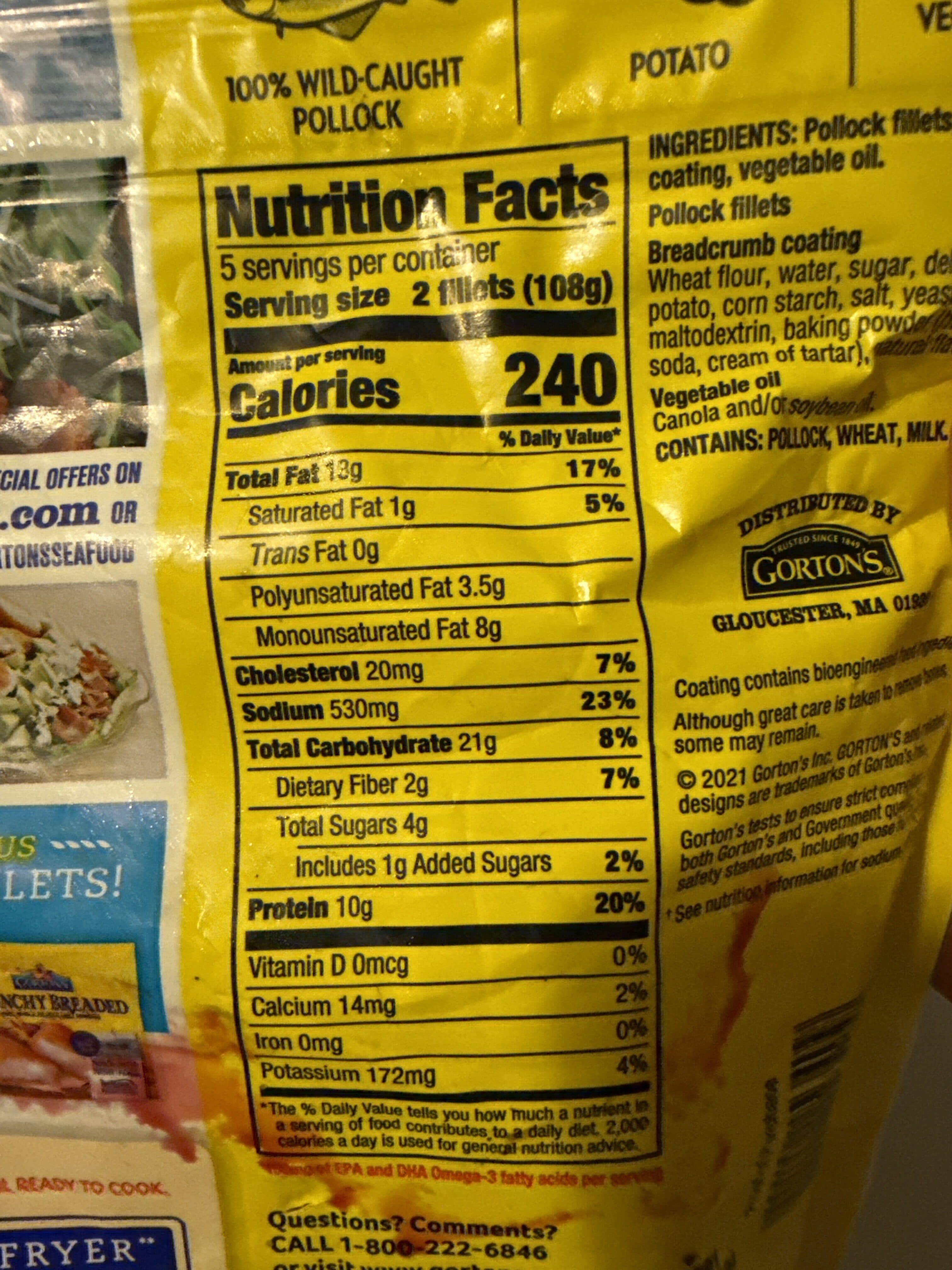 Gorton's Inc. Fish Fillets packshot