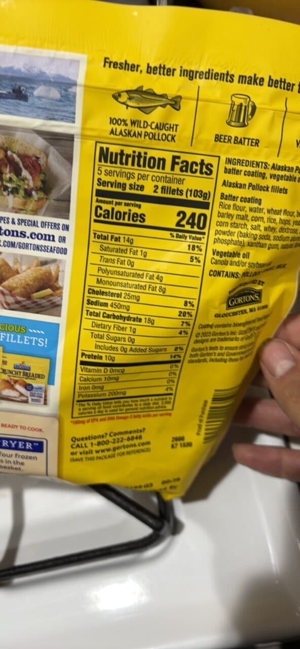 Gorton's Beer Battered Battered Fish Fillets packshot