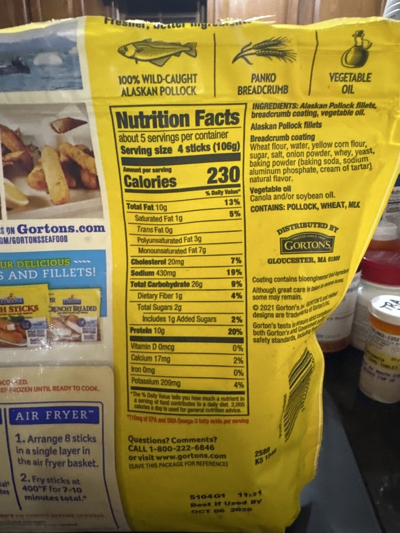Gorton's Inc. Crunchy Fish Sticks packshot