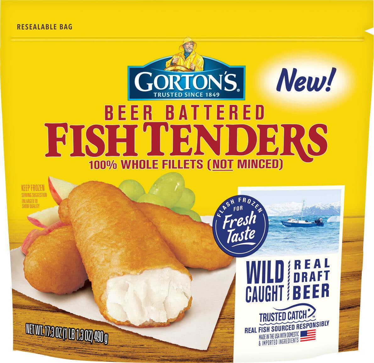 Gorton's Inc. Beer Battered Fish Tenders packshot