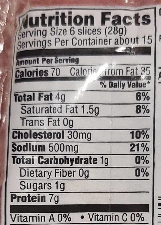 Sara Lee Foods Italian dry salame light less fat deli thin sliced packshot