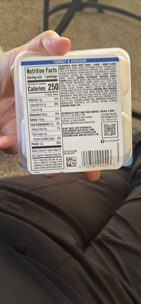 Lunchables Turkey & Cheddar Protein Pack packshot