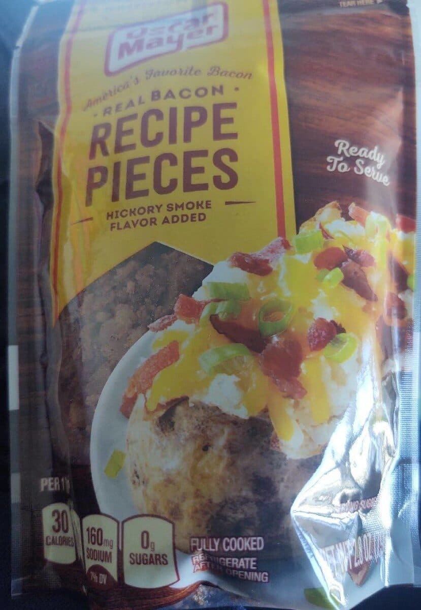 Oscar Mayer Real hickory smoke bacon recipe pieces packshot