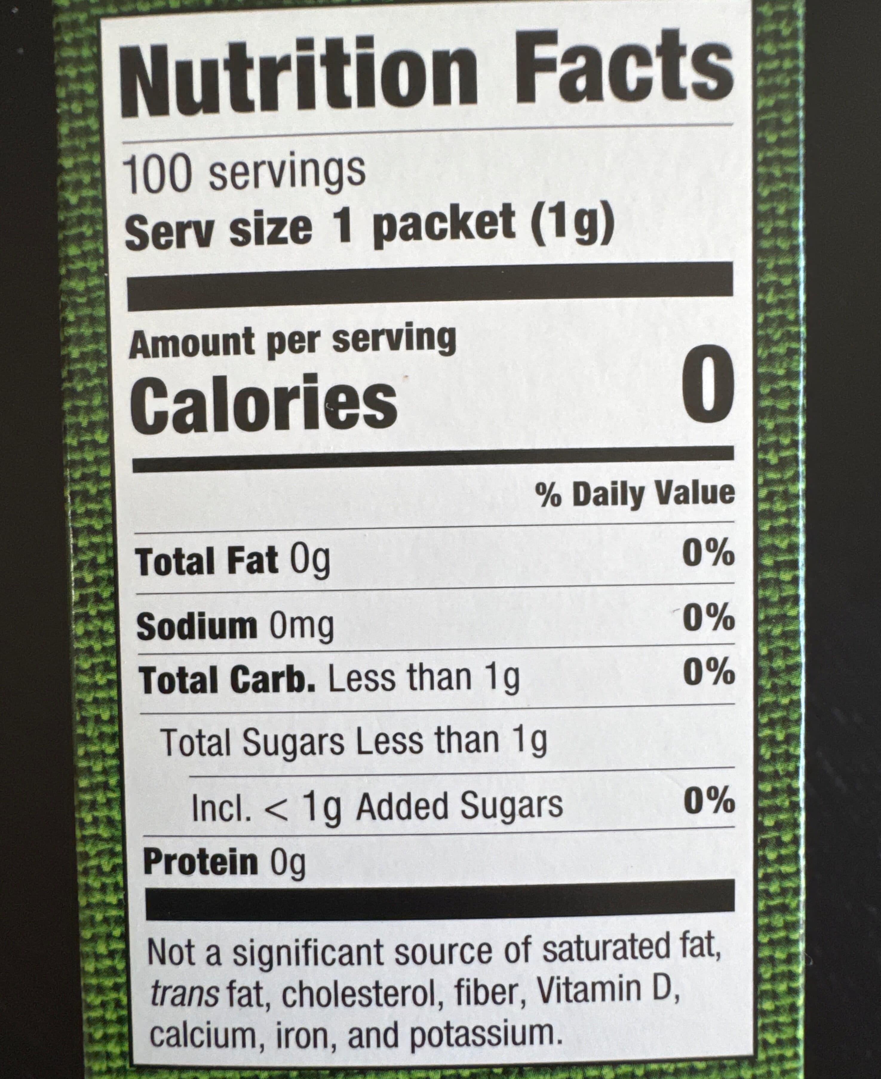 Stevia In The Raw Zero Calorie Sweetener packshot