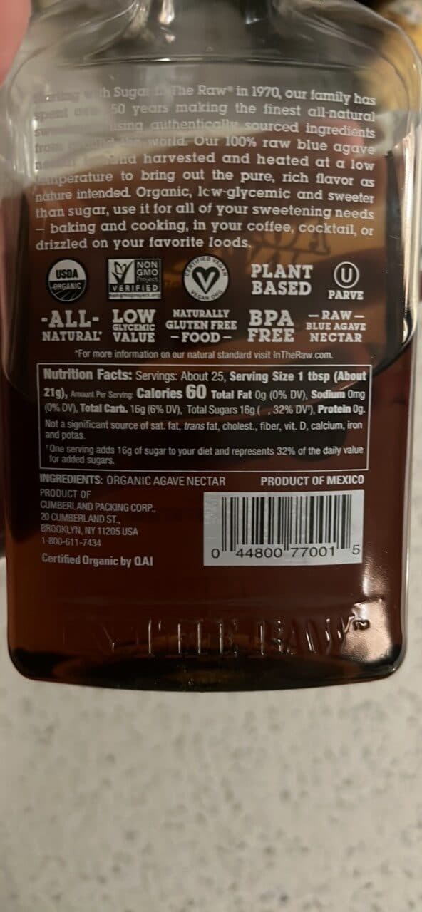 Agave In The Raw Organic Agave Nectar packshot