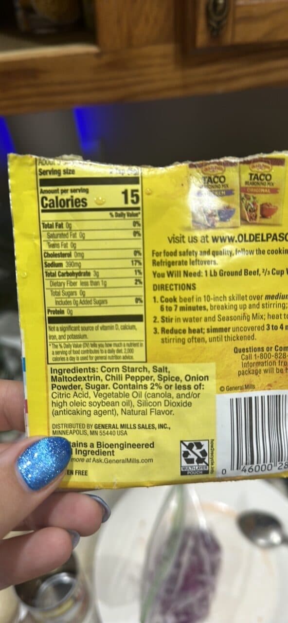 Old El Paso Taco Seasoning Mix Hot & Spicy packshot