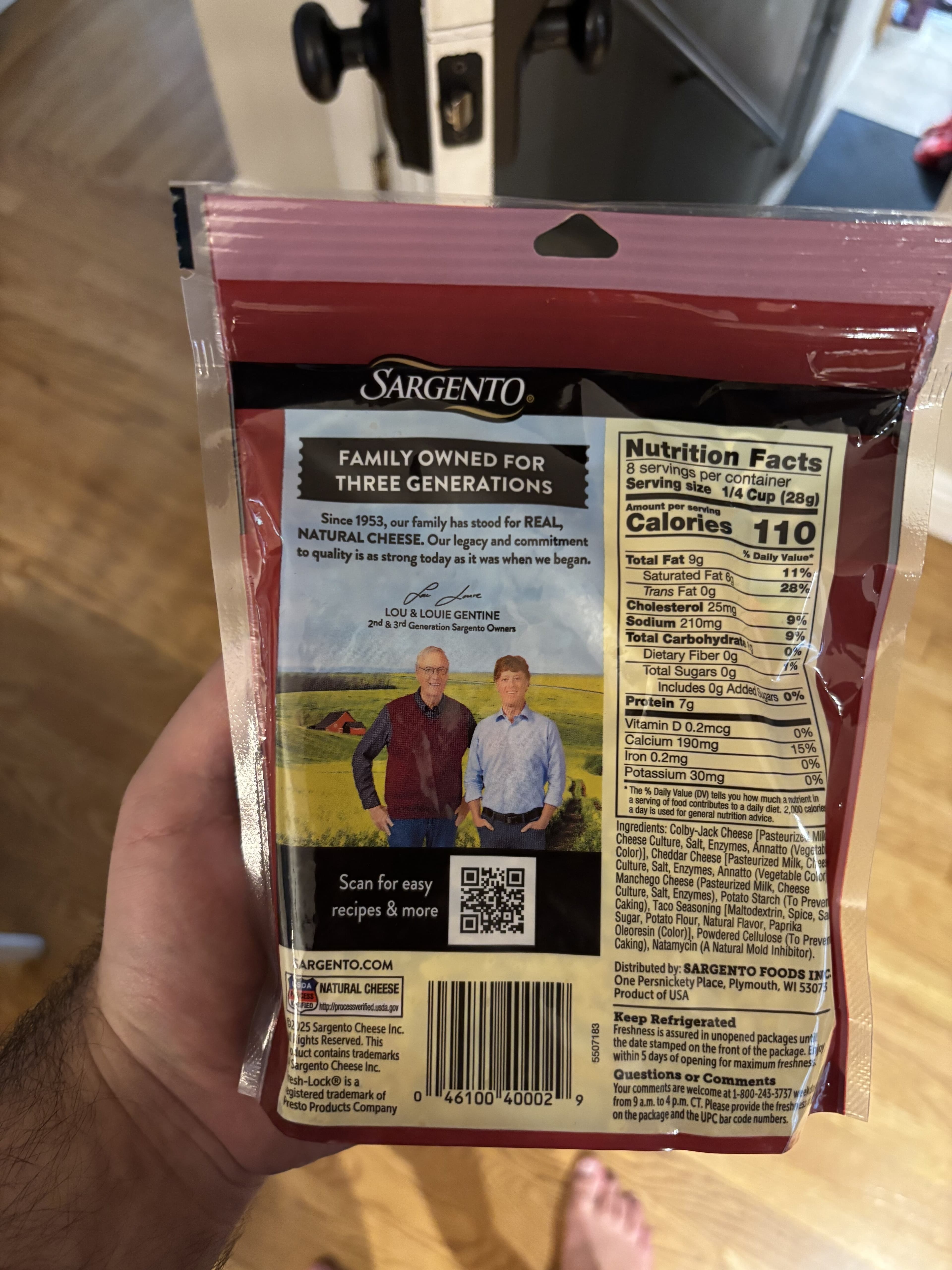 Sargento Taco Shredded Colby-Jack, Cheddar & Manchego Cheese with Authentic Seasonings packshot