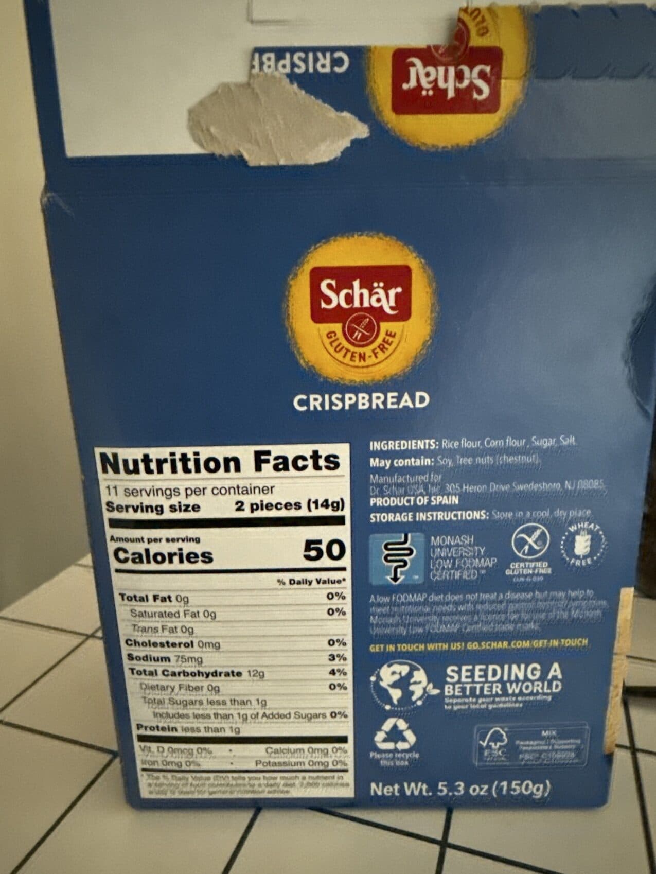 Schar Crispbread packshot