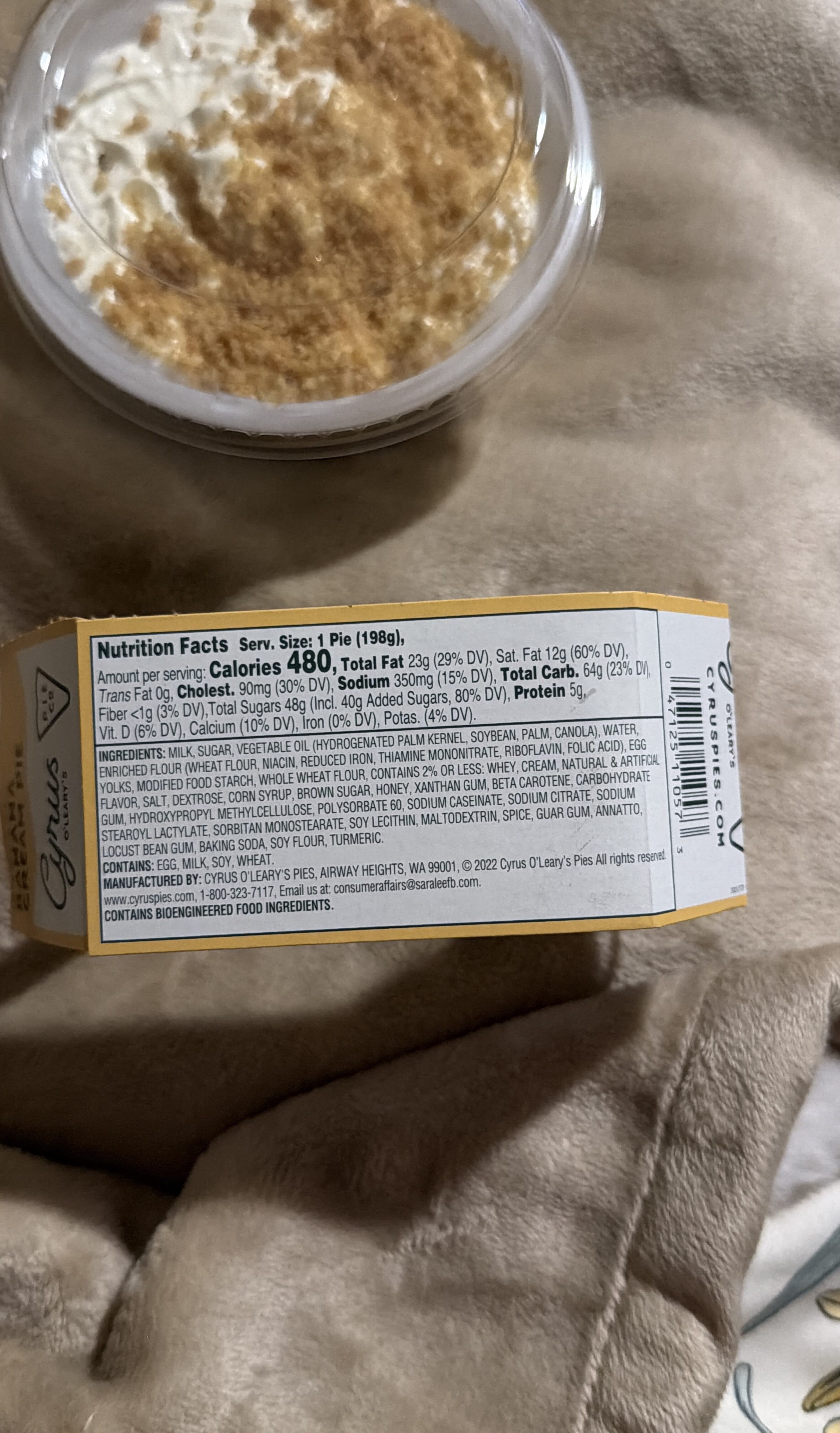 Cyrus O’Learys Banana cream pie packshot