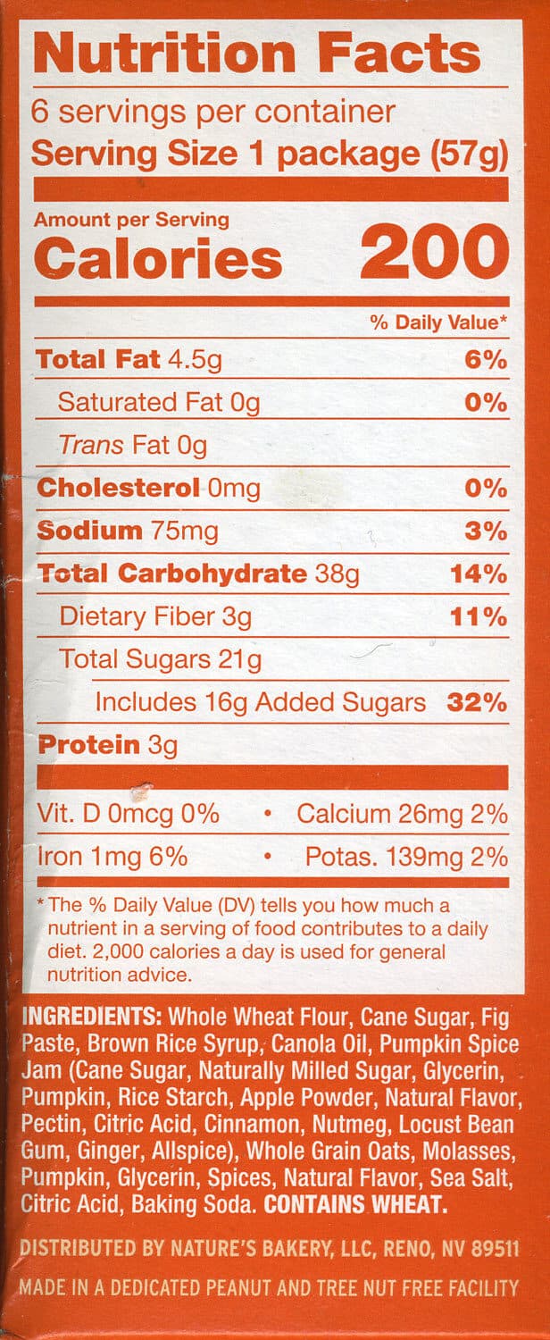 Nature's Bakery Fig Bar packshot