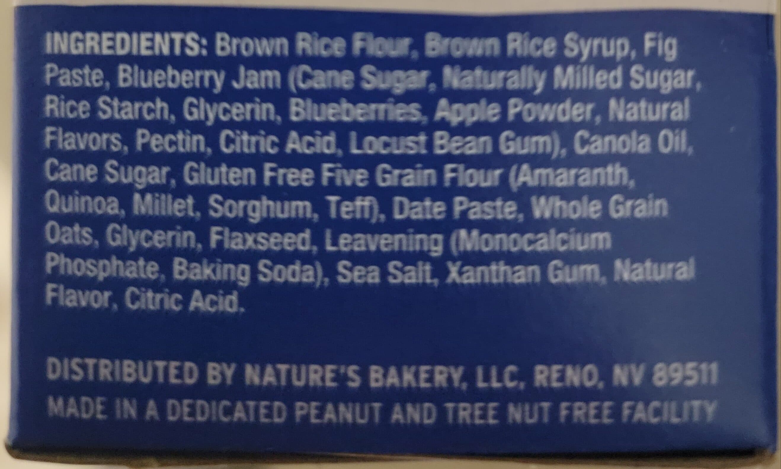 NATURE'S BAKERY FIG BAR Blueberry packshot