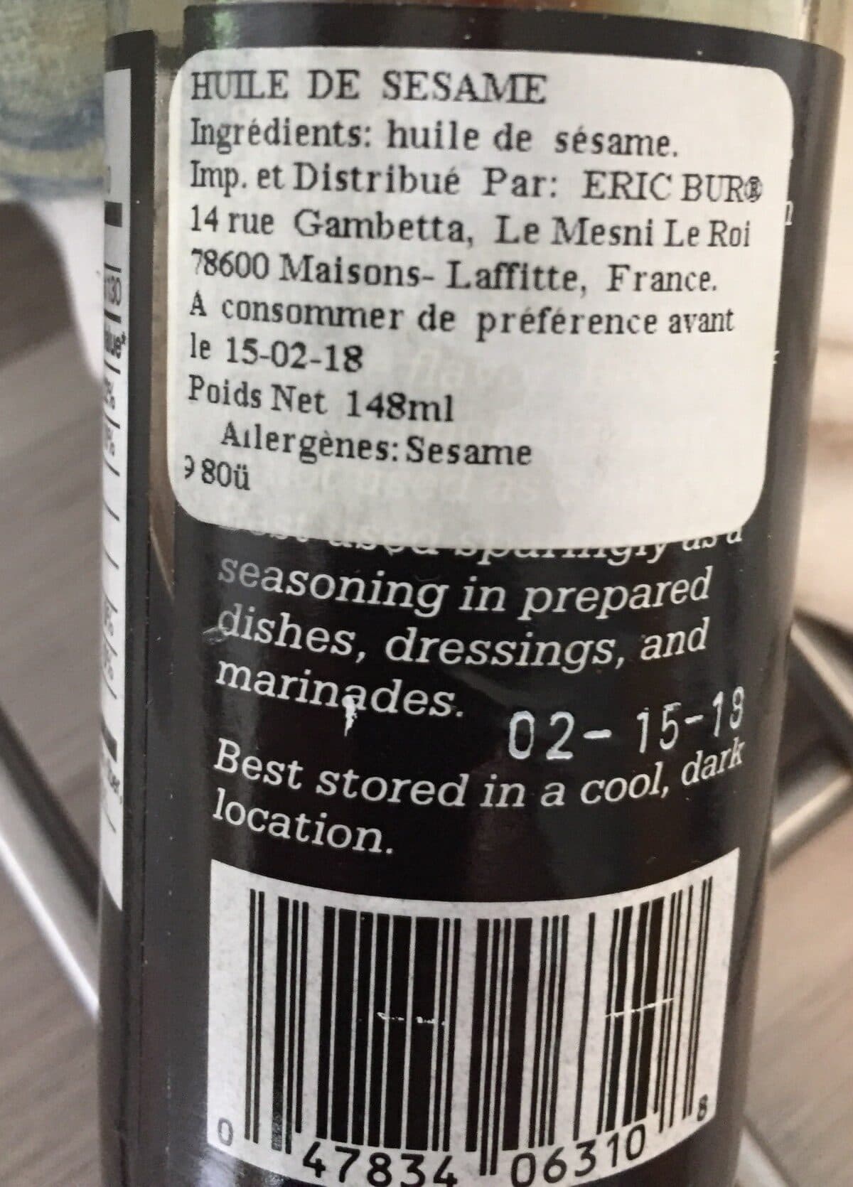 Baycliff Company Japanese Sesame Oil packshot