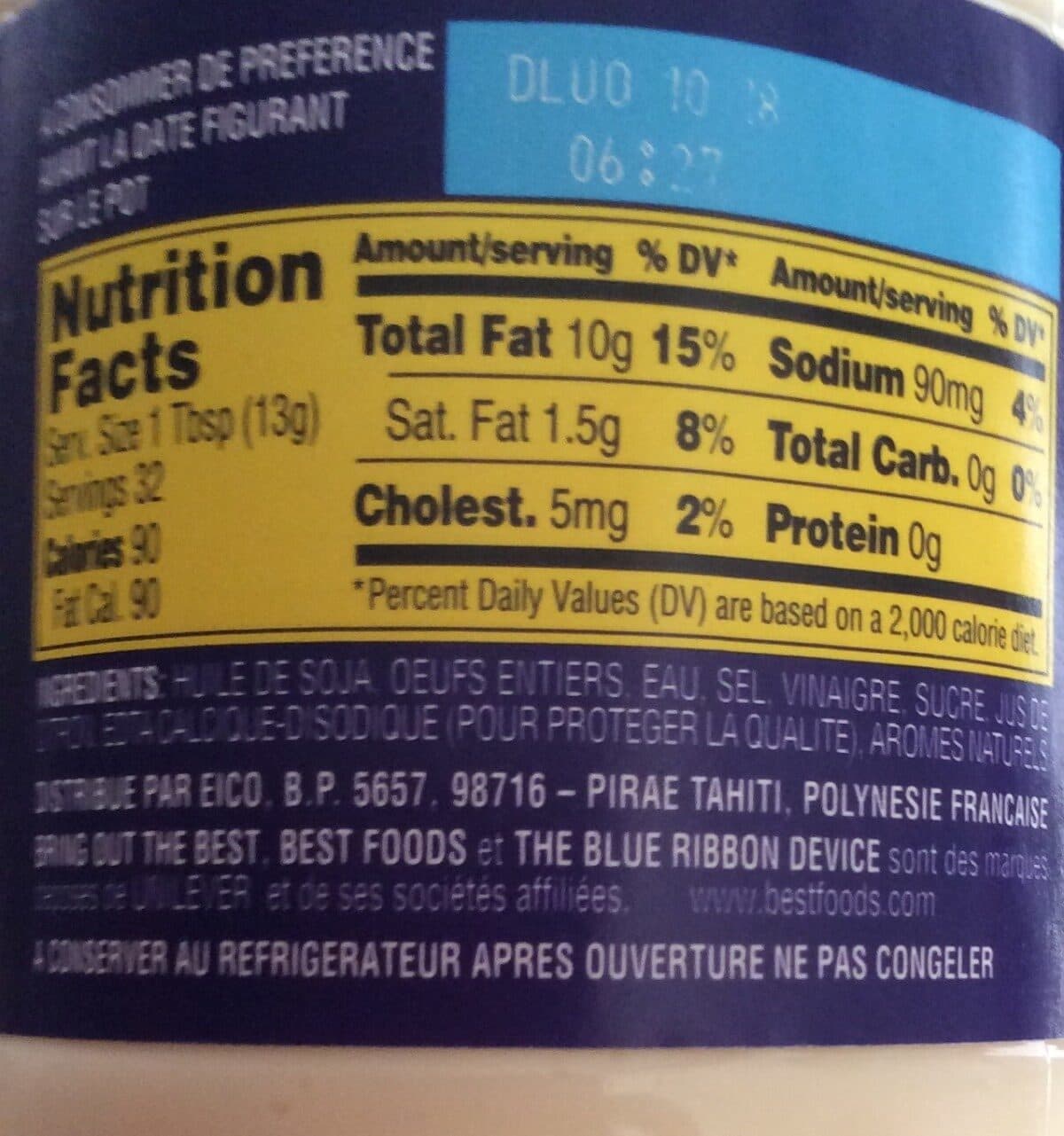 Unilever Real mayonnaise packshot