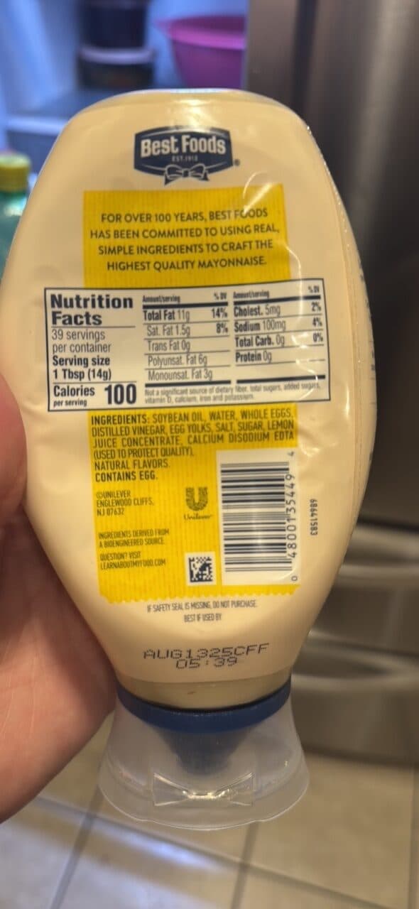 Best Foods REAL MAYONNAISE packshot