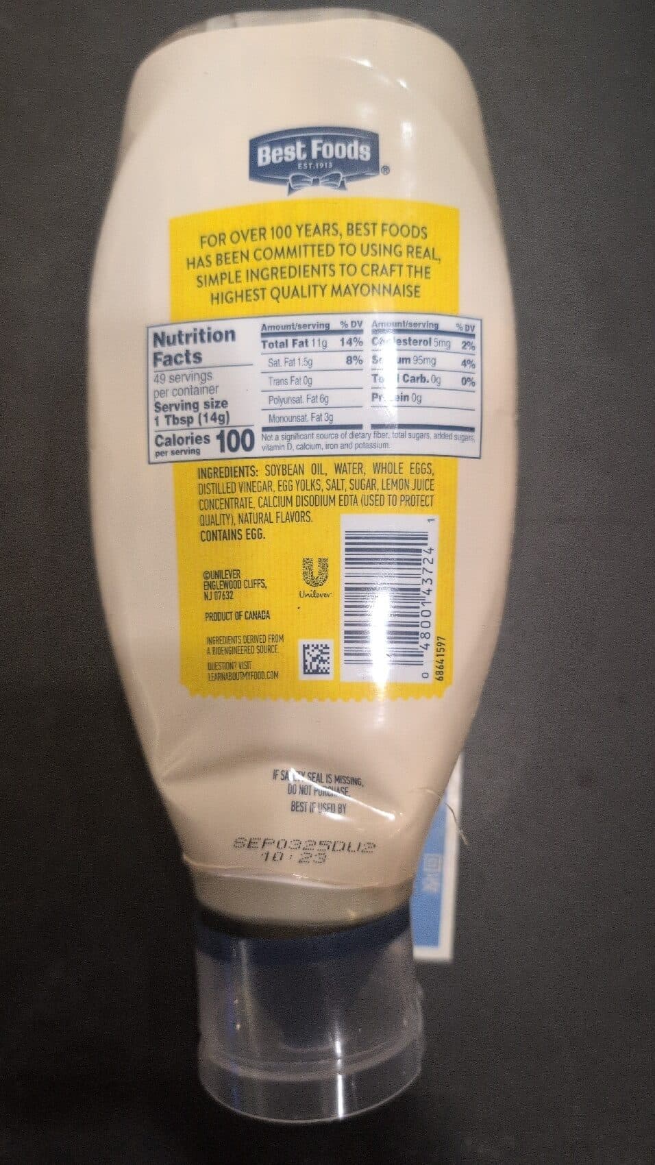 Best Foods REAL MAYONNAISE packshot