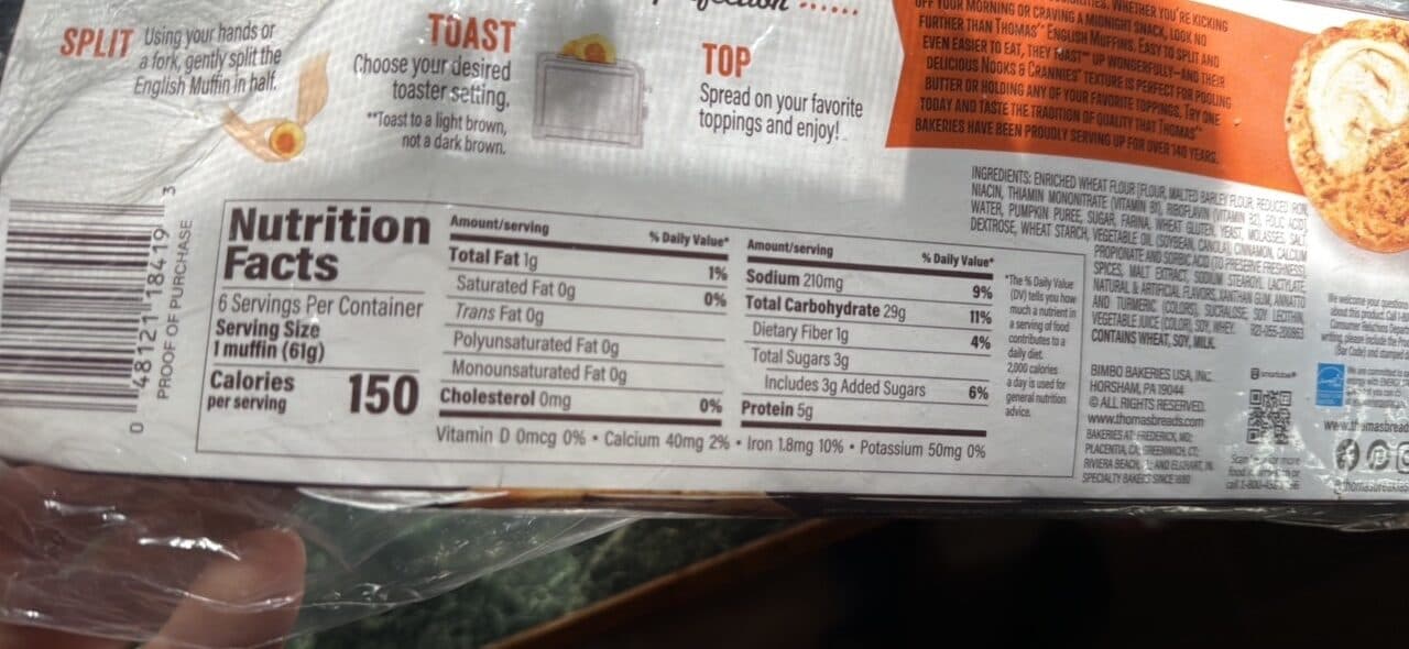 Thomas' English Muffin Pumpkin Spice packshot