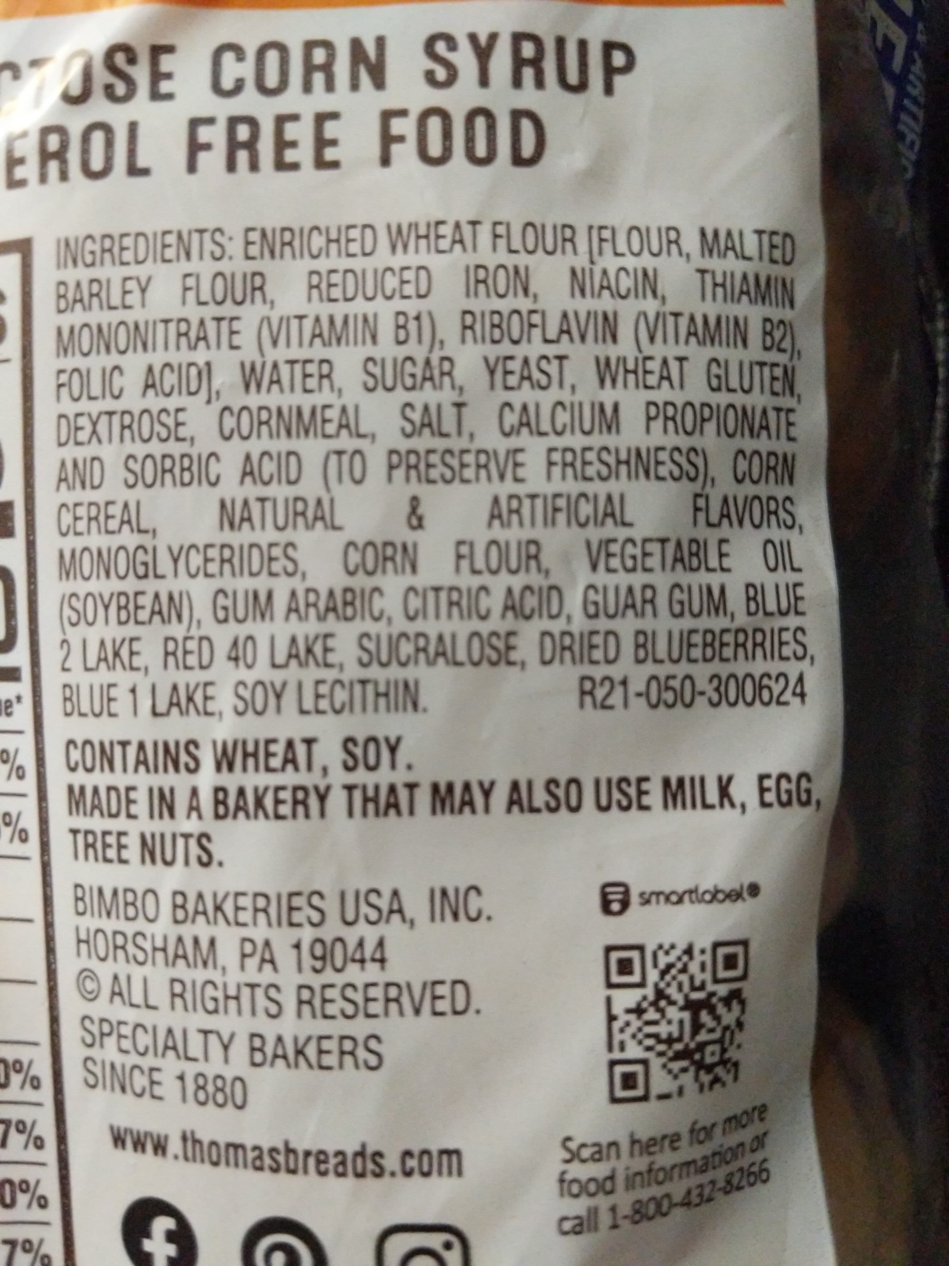 Thomas Blueberry Bagels packshot