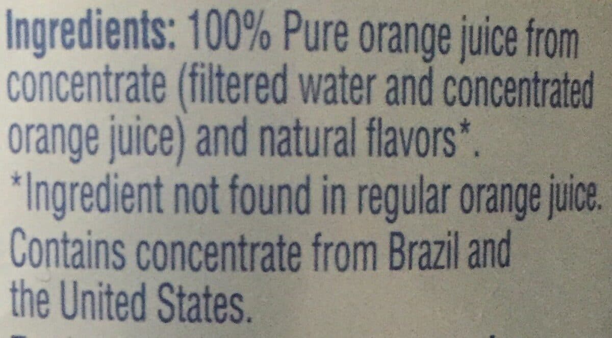 Tropicana 100% orange juice from concentrate, orange packshot