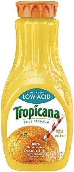 Tropicana Pure Premium Low Acid No Pulp 100% Pure Orange packshot