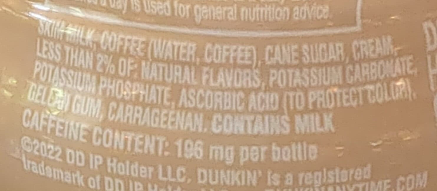 Dunkin iced coffee French vanilla packshot