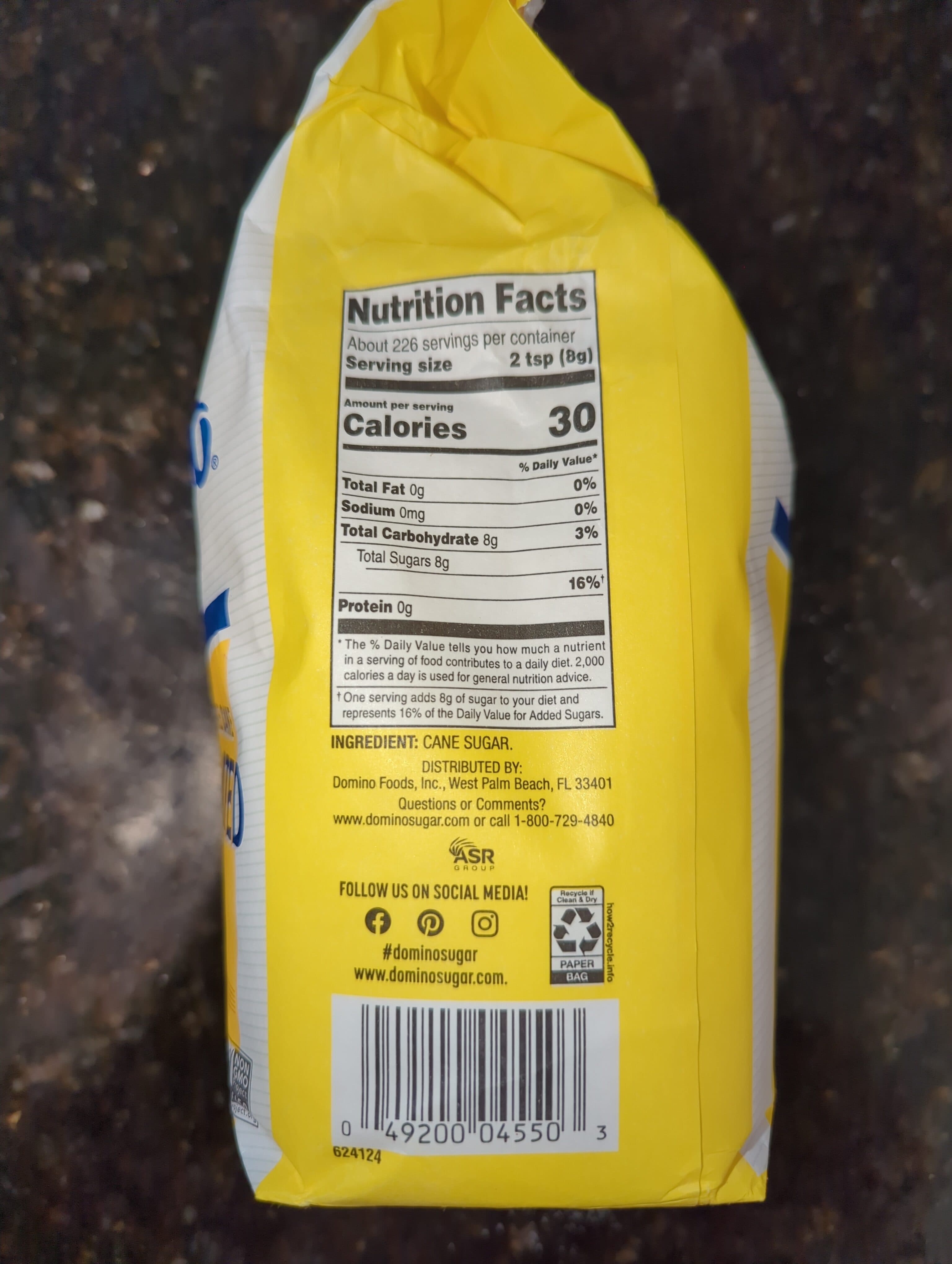 Domino Premium Pure Cane Granulated Sugar packshot