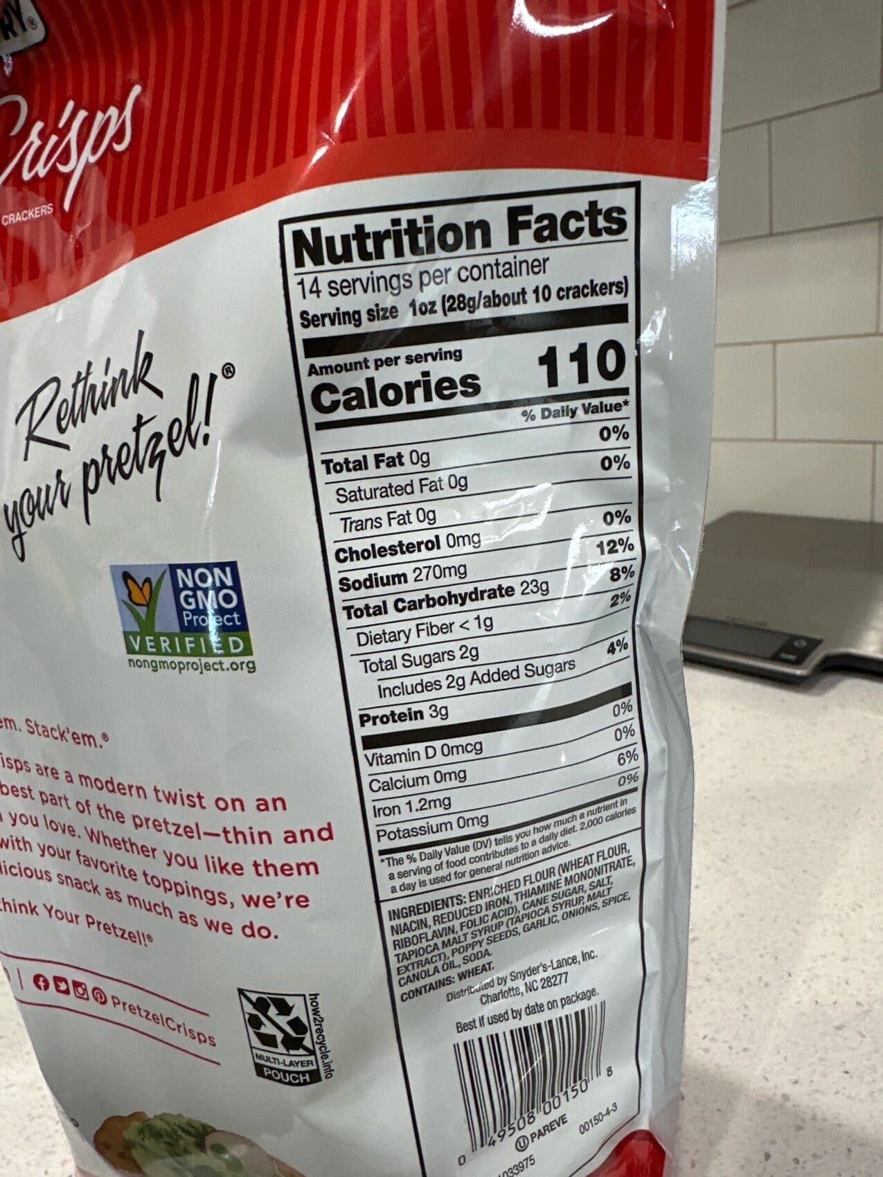 Snack Factory Pretzel Crisps packshot