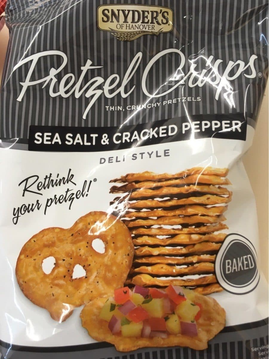 Snack Factory Inc Snyder's Pretzel Crisps Sea Salt & Cracked Pepper packshot