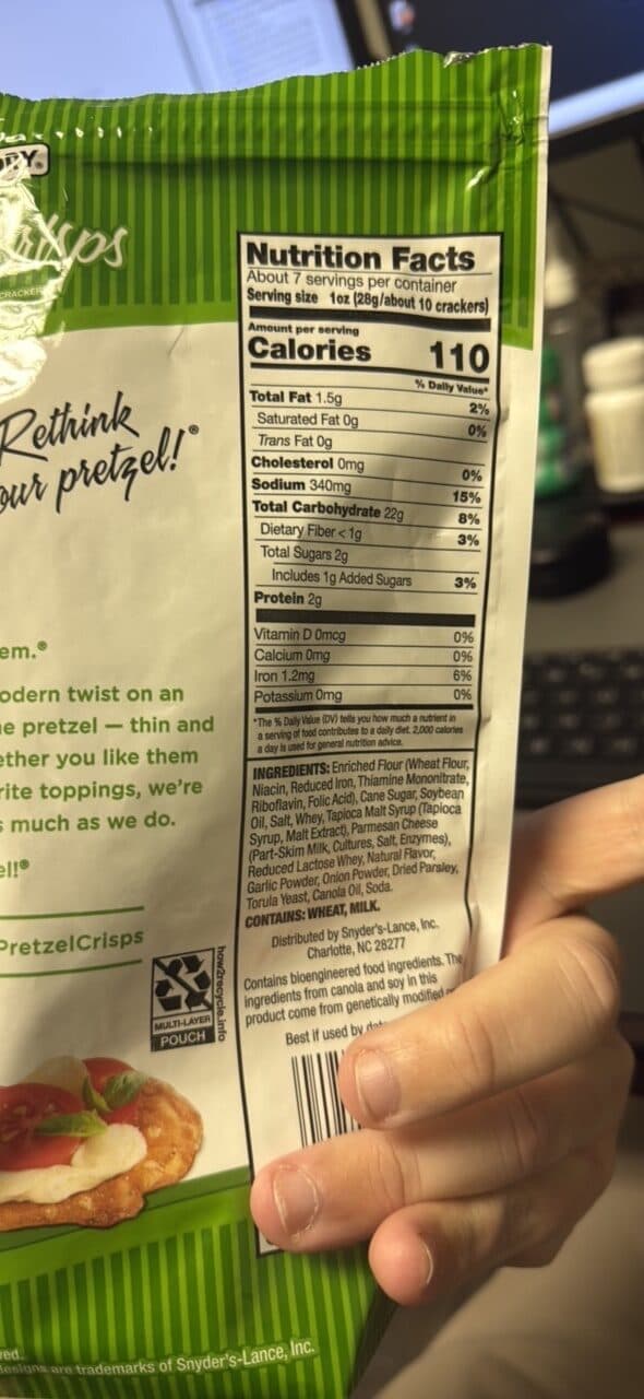 Snack Factory Pretzel Crisps Garlic Parmesan packshot