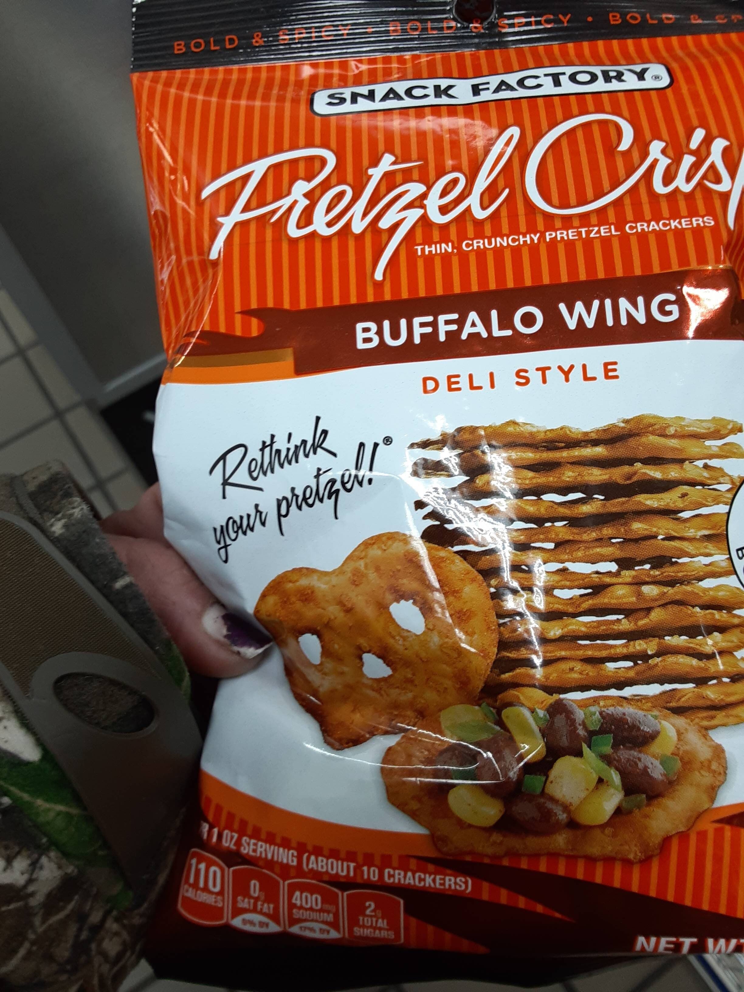 Snack Factory Pretzel Crisps Buffalo Wing packshot