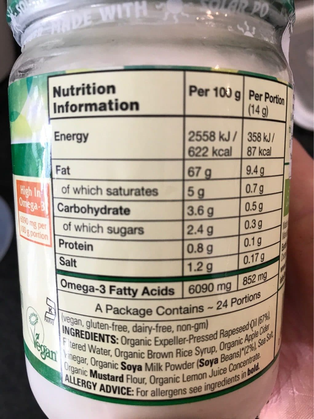 Follow Your Heart Heart Organic Vegenaise packshot