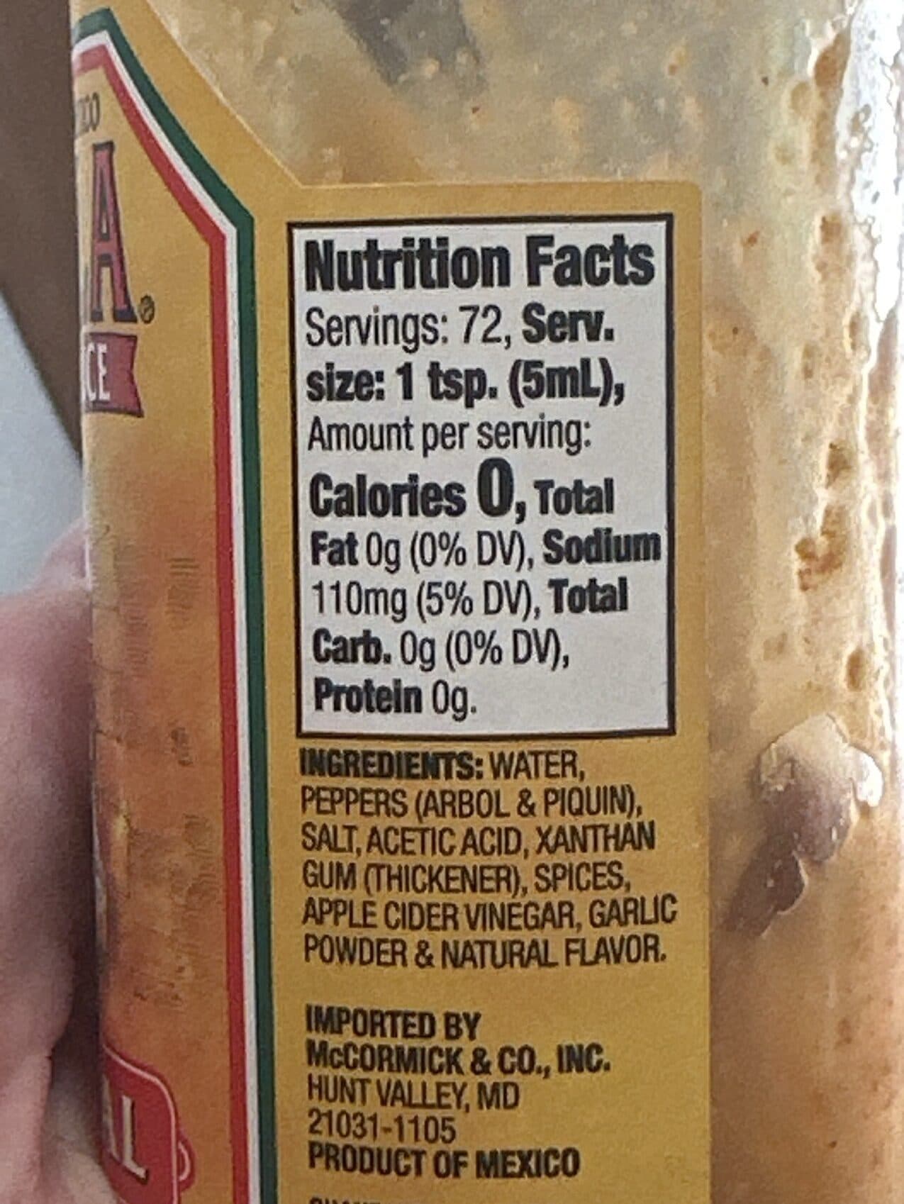 Cholula Hot Sauce packshot