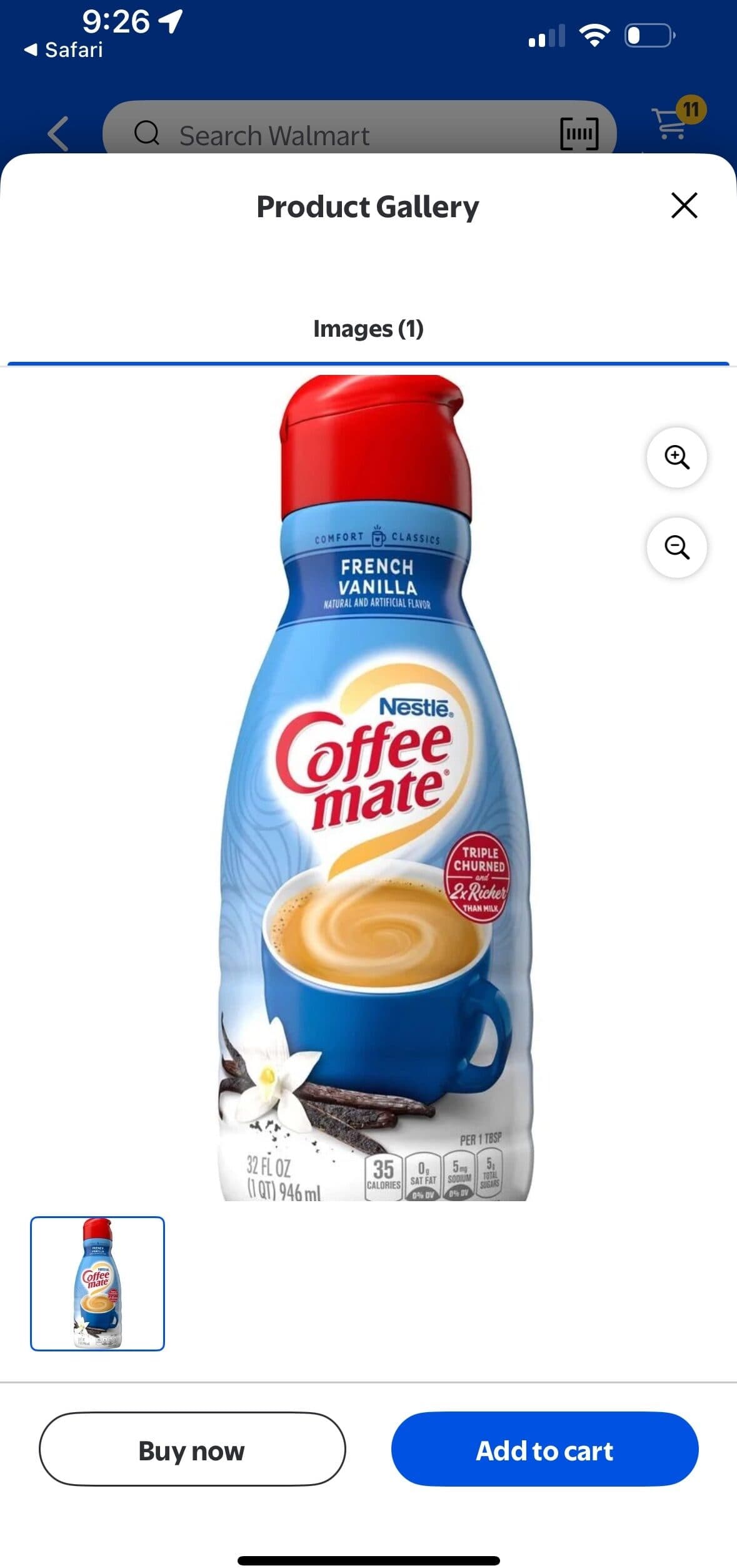 Nestlé Coffee Mate Coffee Creamer, French Vanilla packshot