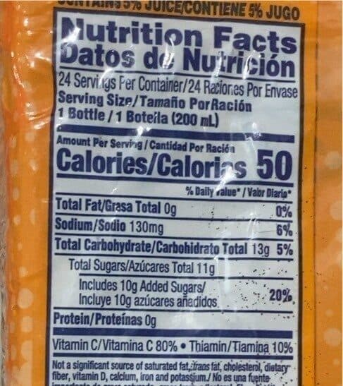 Sunny D Tangy original orange flavored citrus punch packshot