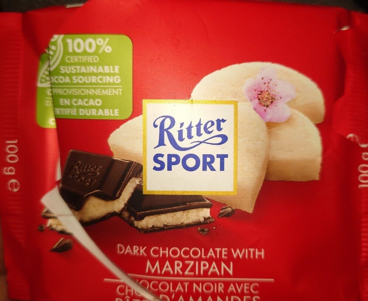Ritter Sport Dark Chocolate With Marzipan packshot